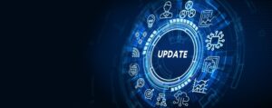 Business, Technology, Internet and network concept. Update software computer program upgrade