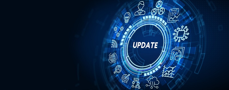 Business, Technology, Internet and network concept. Update software computer program upgrade