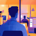 Future of Work: Examining the future of work with an image depicting remote collaboration tools, AI-powered workplace technologies, and flexible work arrangements