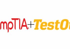 CompTIA + TestOut Logo