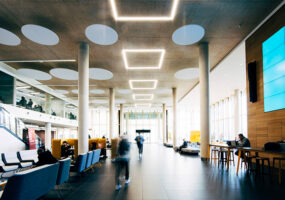 Northampton University foyer with appspace digital signage