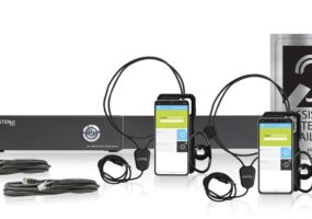 Listen EVERYWHERE kit including the server, headphones, receivers and cables.