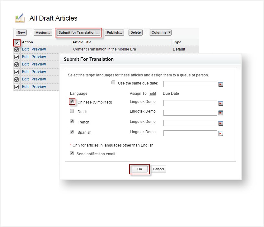 Bulk document translation in Salesforce