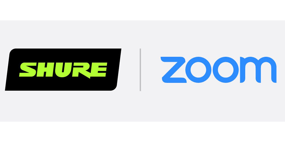 Shure and Zoom logos