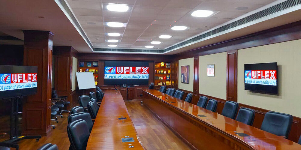 UFlex India Corporate boardroom uses Extron NAV Pro AV over IP system