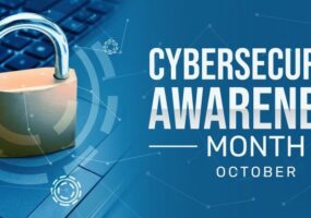 Cyber Security Awareness Month, Keyboard pad lock online shopping.