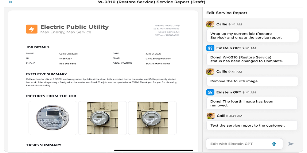 Salesforce Einstein GPT Field Service